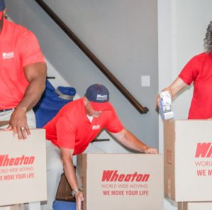 workers moving boxes